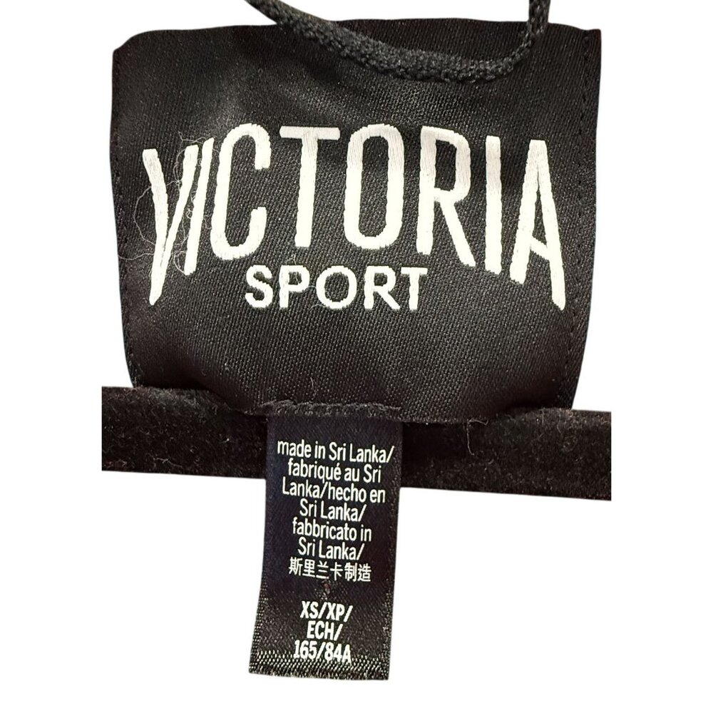 Victoria Sport Red Black Plaid Zip Hoodie Jacket XS  Womens Lightweight Layering - Picture 4 of 6